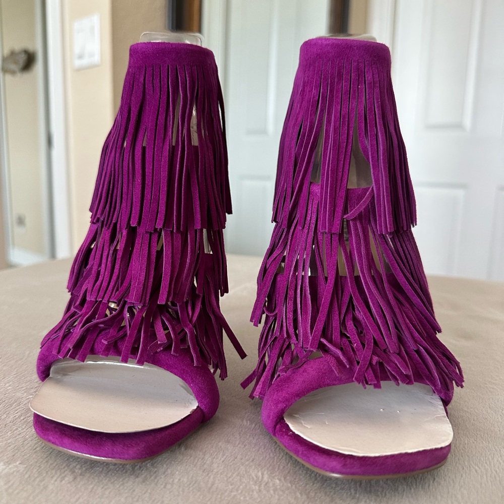 NWOB - Steve Madden Women’s Fringly Purple Suede Shoes